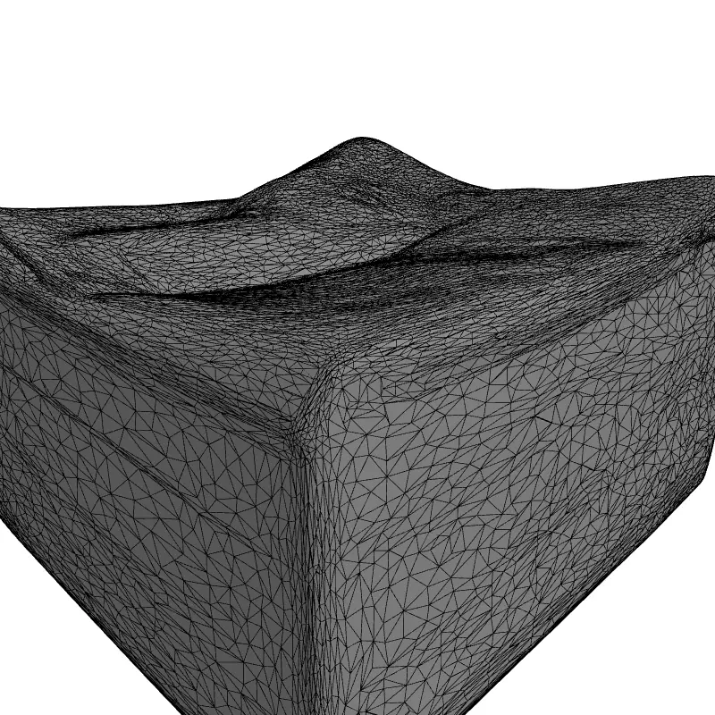 Stack of Brown Paper Napkins Low-poly 3D model_1