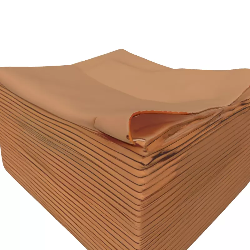 Stack of Brown Paper Napkins Low-poly 3D model_2
