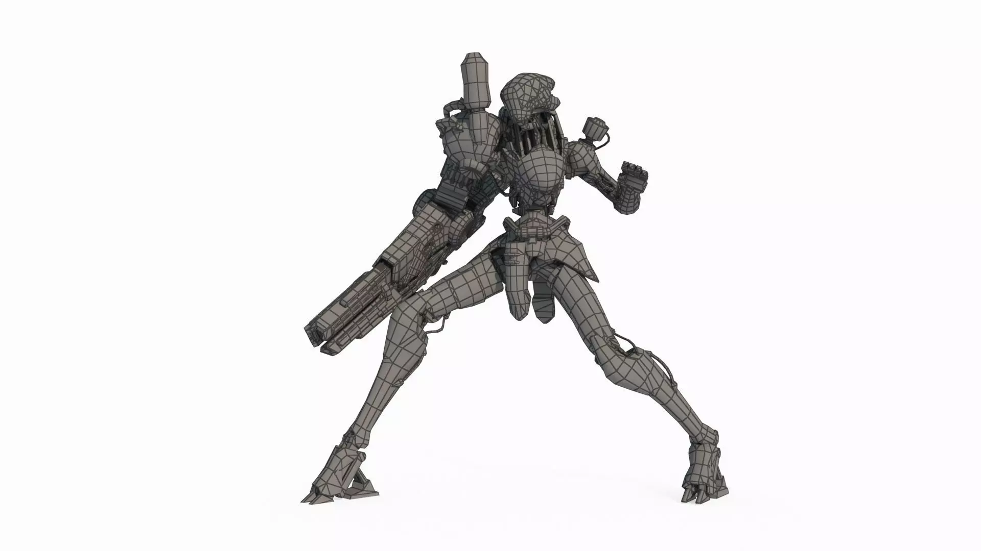 Future Sci-Fi Character Fighter Armor 3D model_7