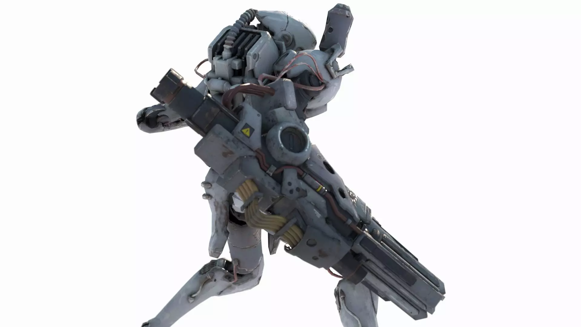 Future Sci-Fi Character Fighter Armor 3D model_3