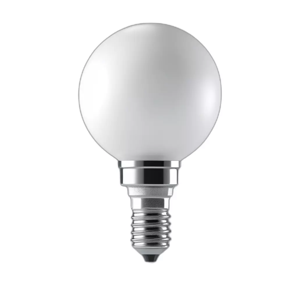 Modern Spherical LED Light Bulb E14 Low-poly 3D model_0