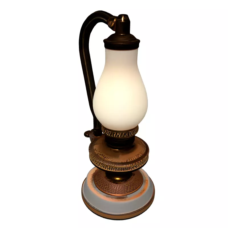 Ornate Vintage Table Lamp Low-poly 3D model_2