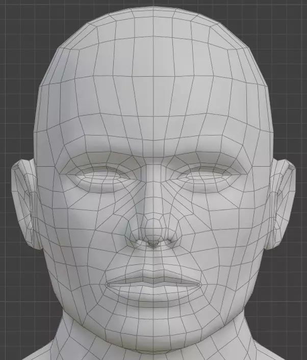 Optimized Realistic Male Basemesh Free low-poly 3D model_6