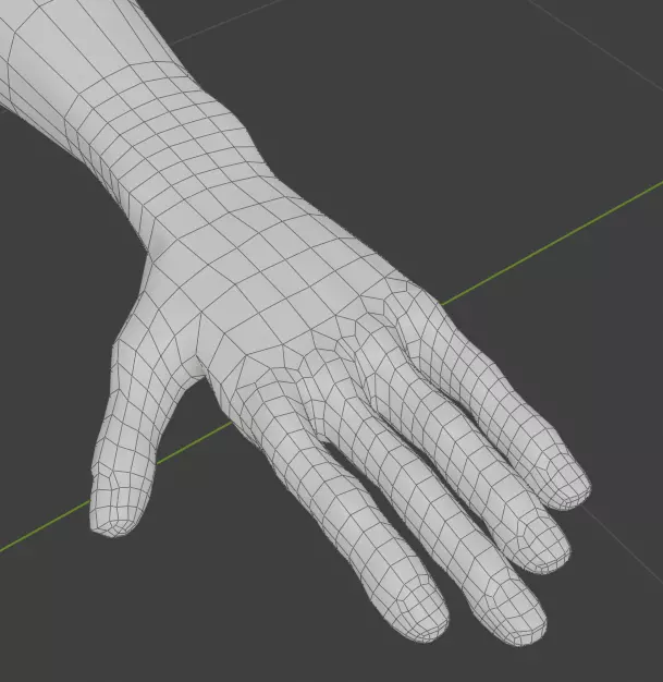 Optimized Realistic Male Basemesh Free low-poly 3D model_8