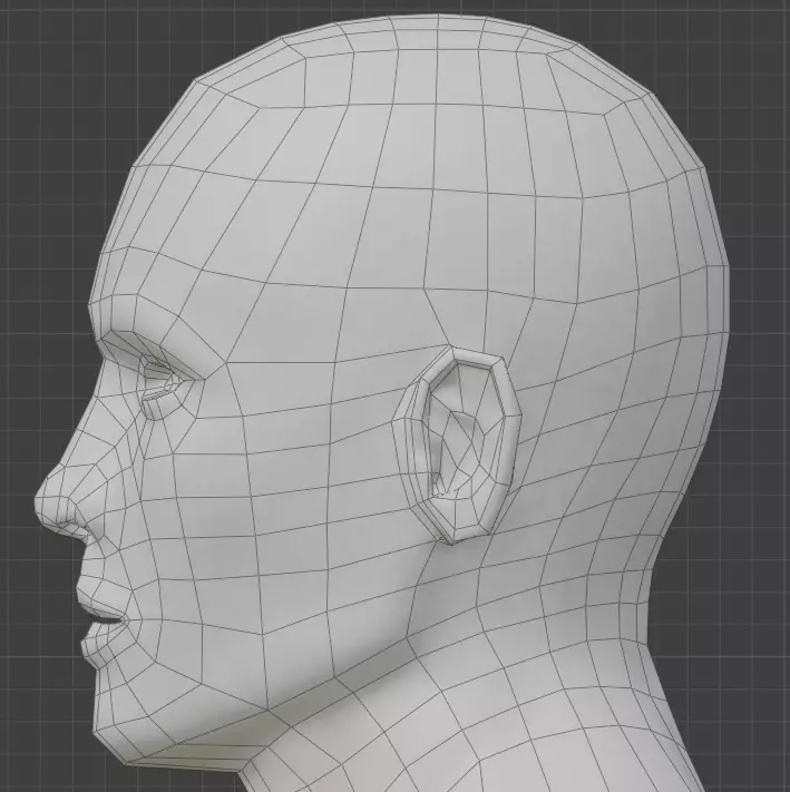 Optimized Realistic Male Basemesh Free low-poly 3D model_7