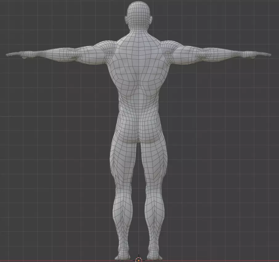 Optimized Realistic Male Basemesh Free low-poly 3D model_5