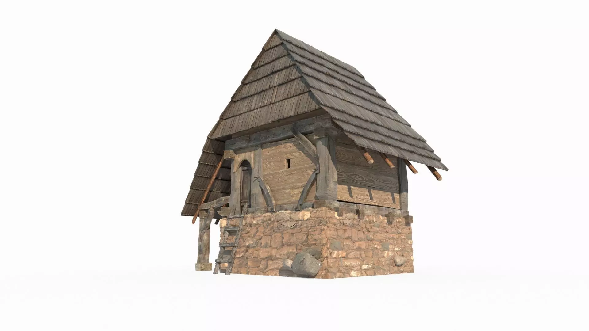 Medieval Architectural Warehouse 3D model_1