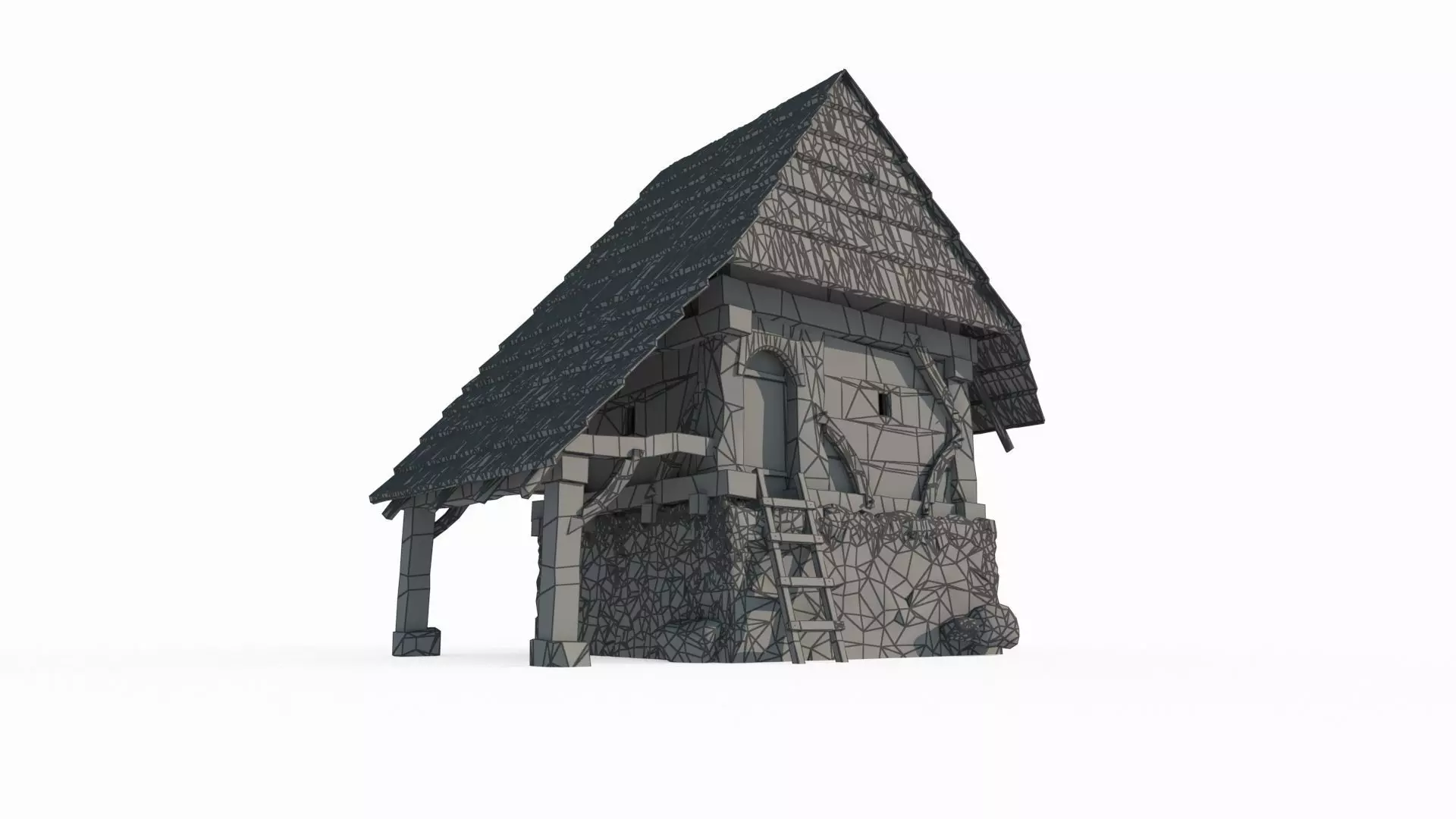 Medieval Architectural Warehouse 3D model_5