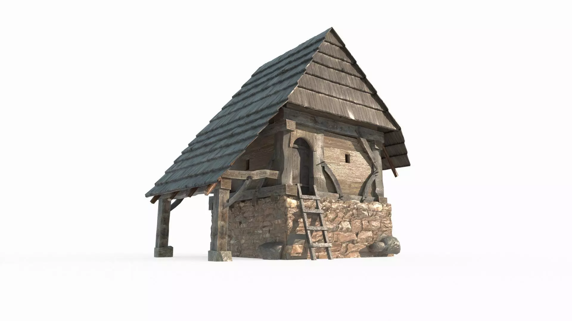 Medieval Architectural Warehouse 3D model_0