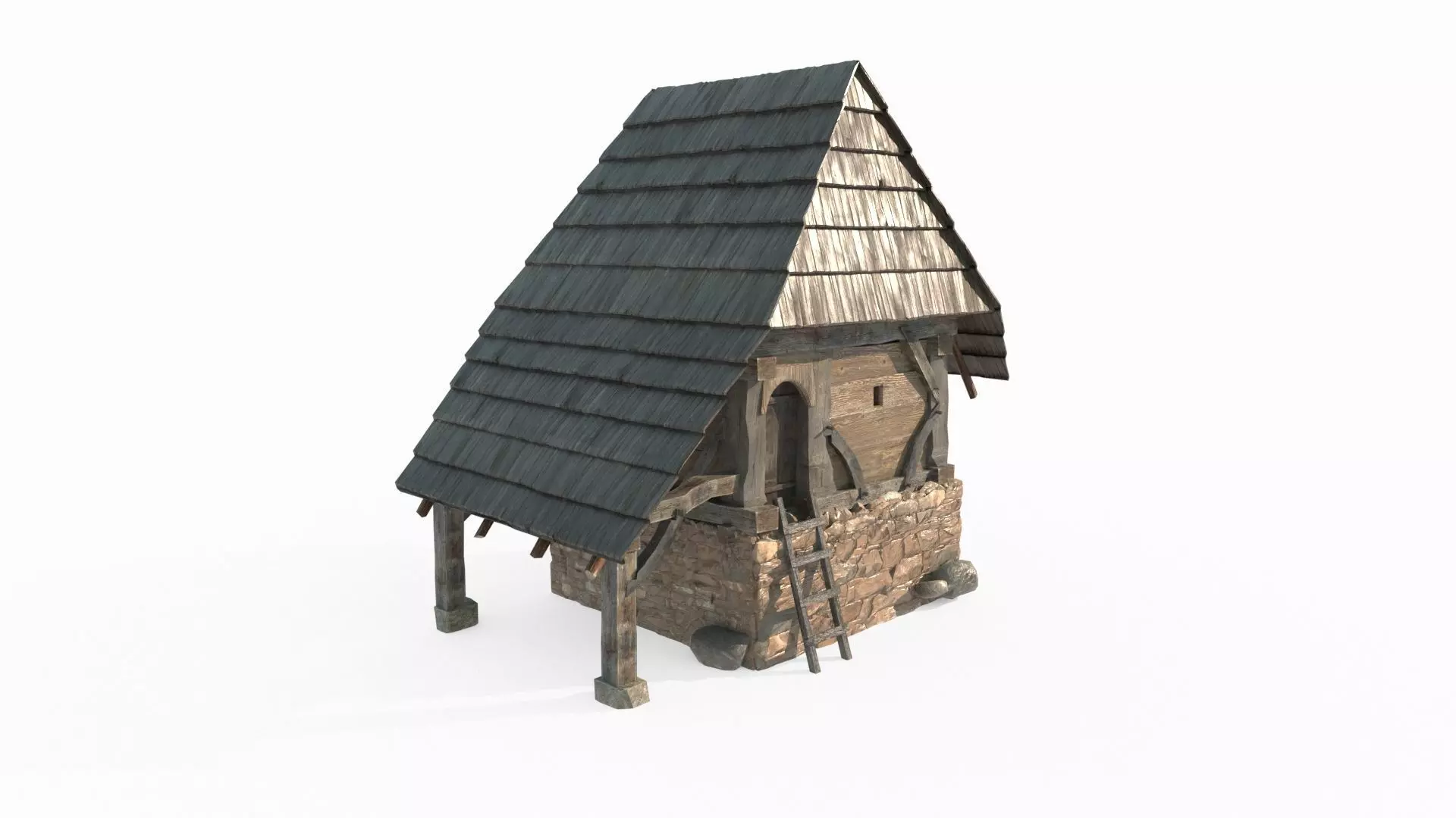 Medieval Architectural Warehouse 3D model_3