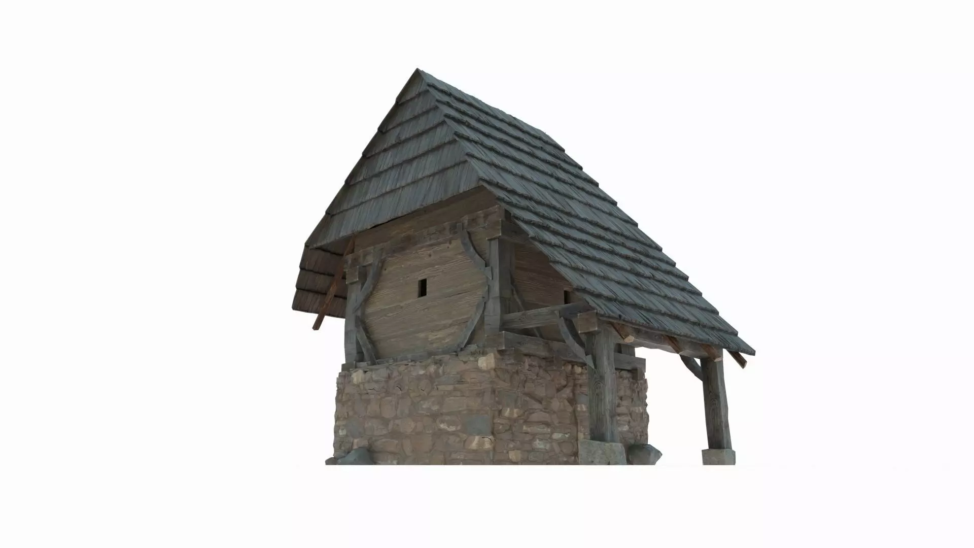 Medieval Architectural Warehouse 3D model_8