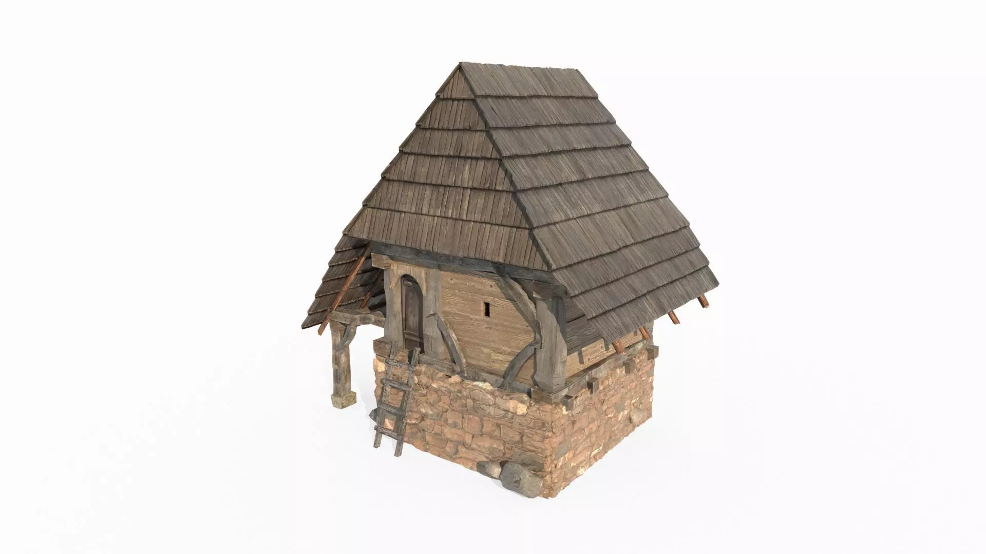 Medieval Architectural Warehouse 3D model_2