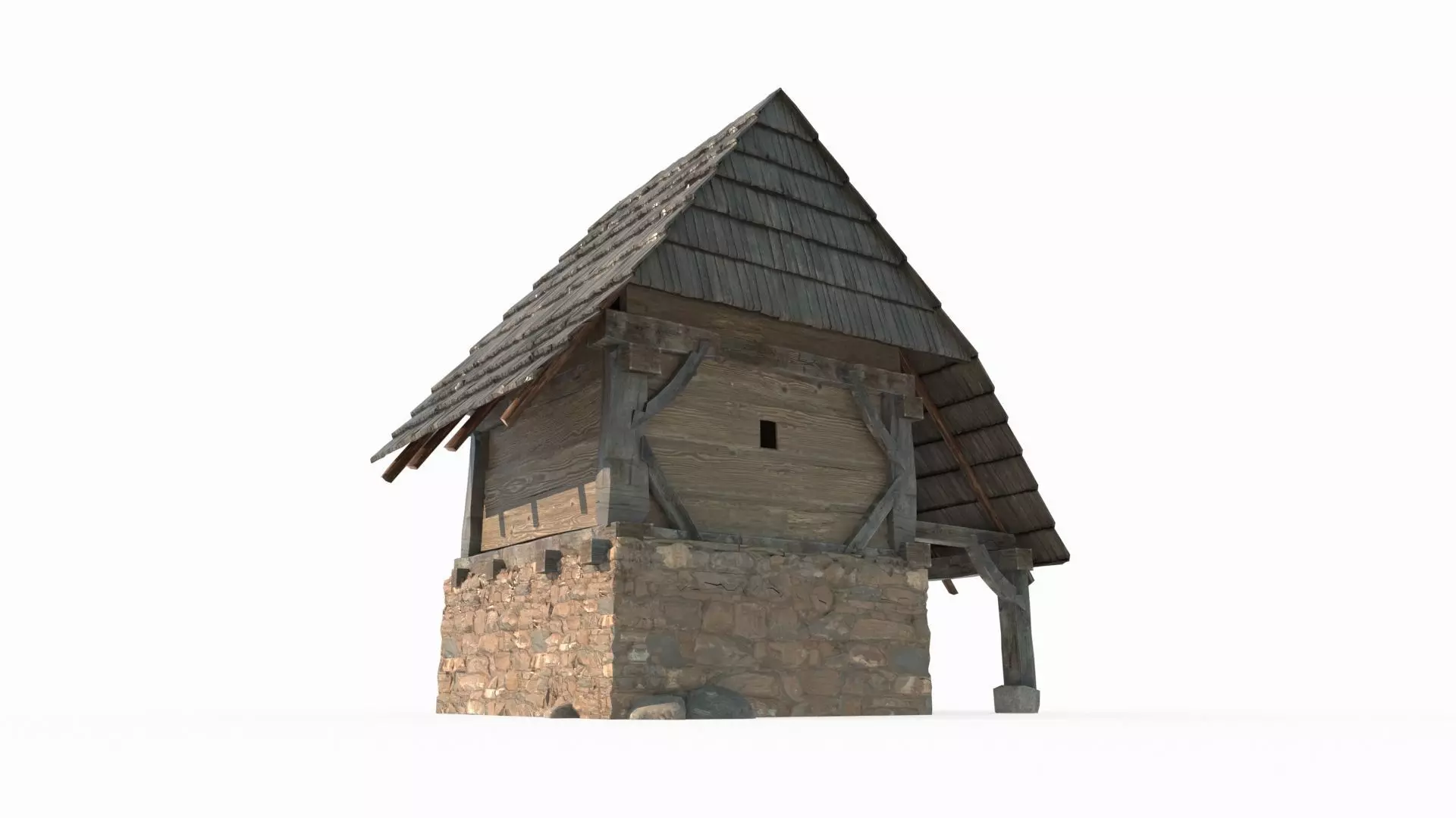 Medieval Architectural Warehouse 3D model_7