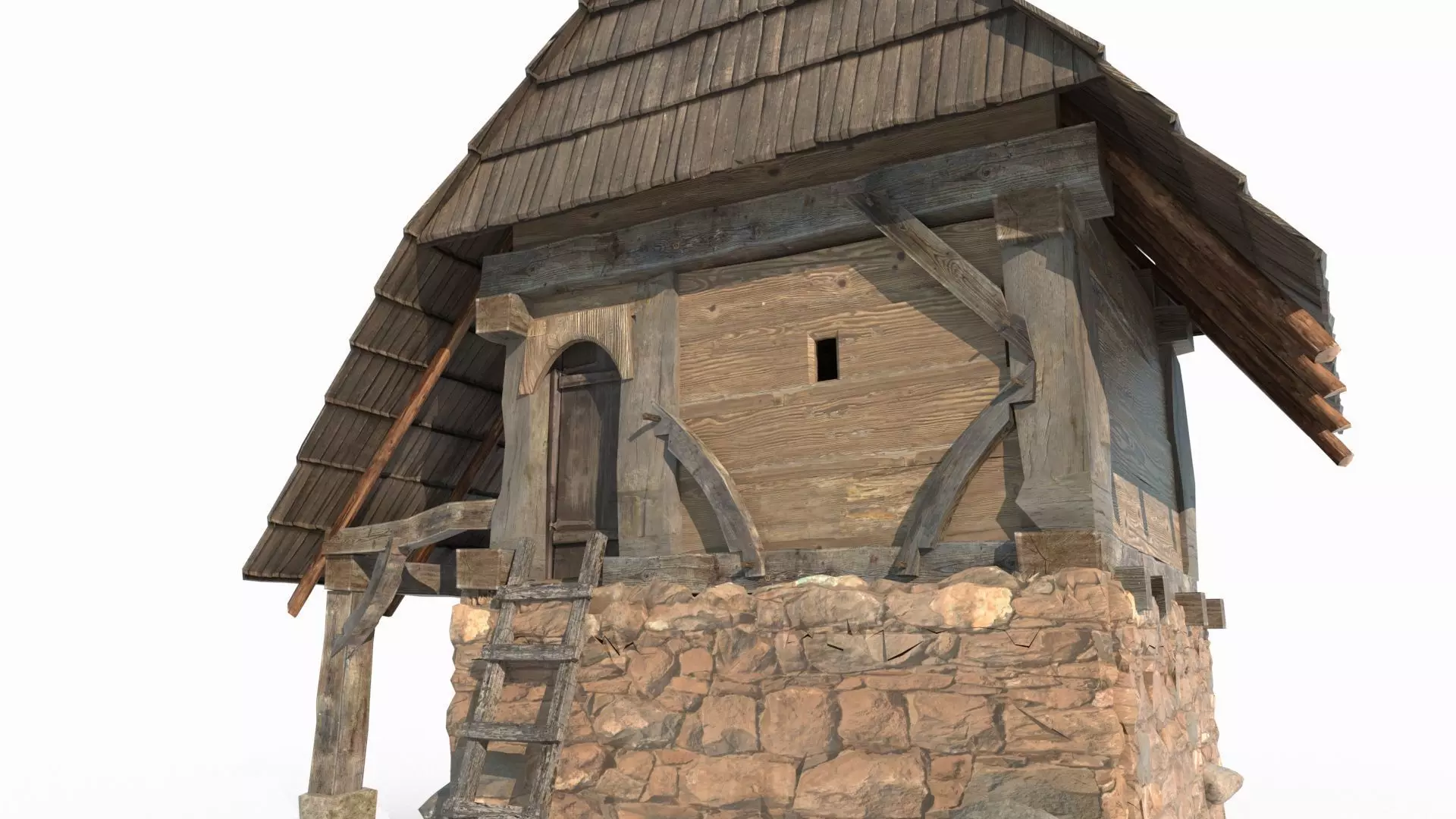 Medieval Architectural Warehouse 3D model_4