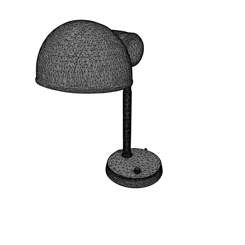 Modern Black Flexible Desk Lamp Low-poly 3D model_9