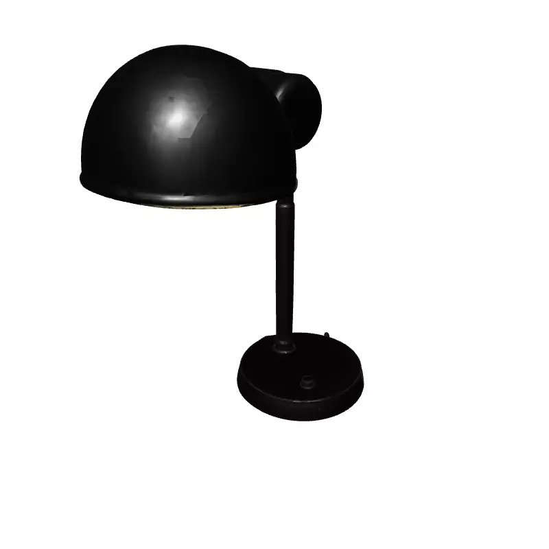 Modern Black Flexible Desk Lamp Low-poly 3D model_2