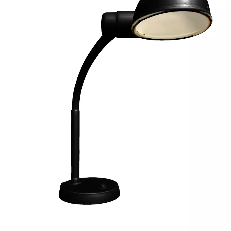 Modern Black Flexible Desk Lamp Low-poly 3D model_4