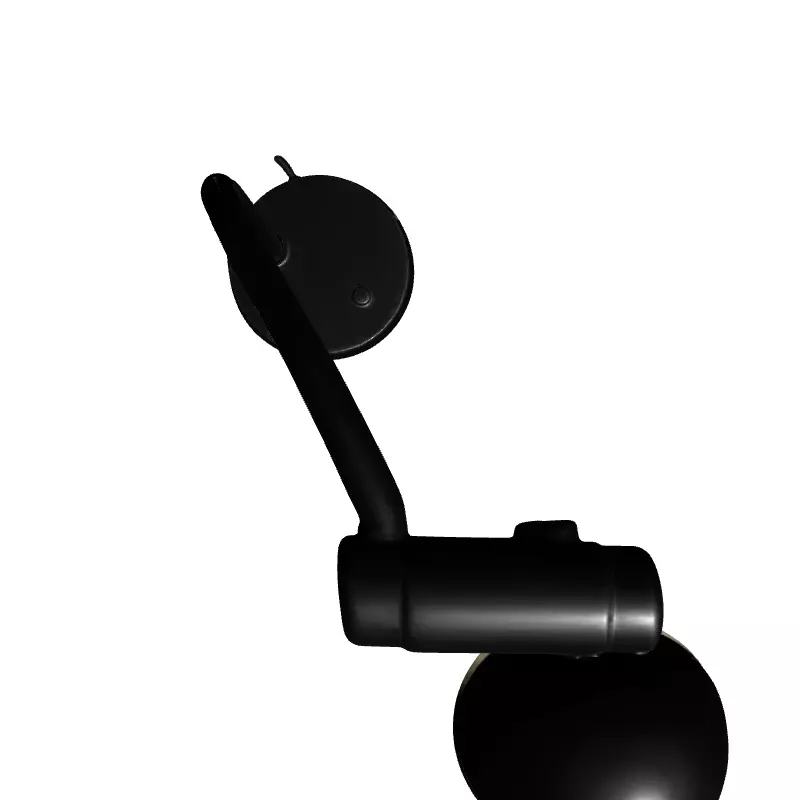 Modern Black Flexible Desk Lamp Low-poly 3D model_8