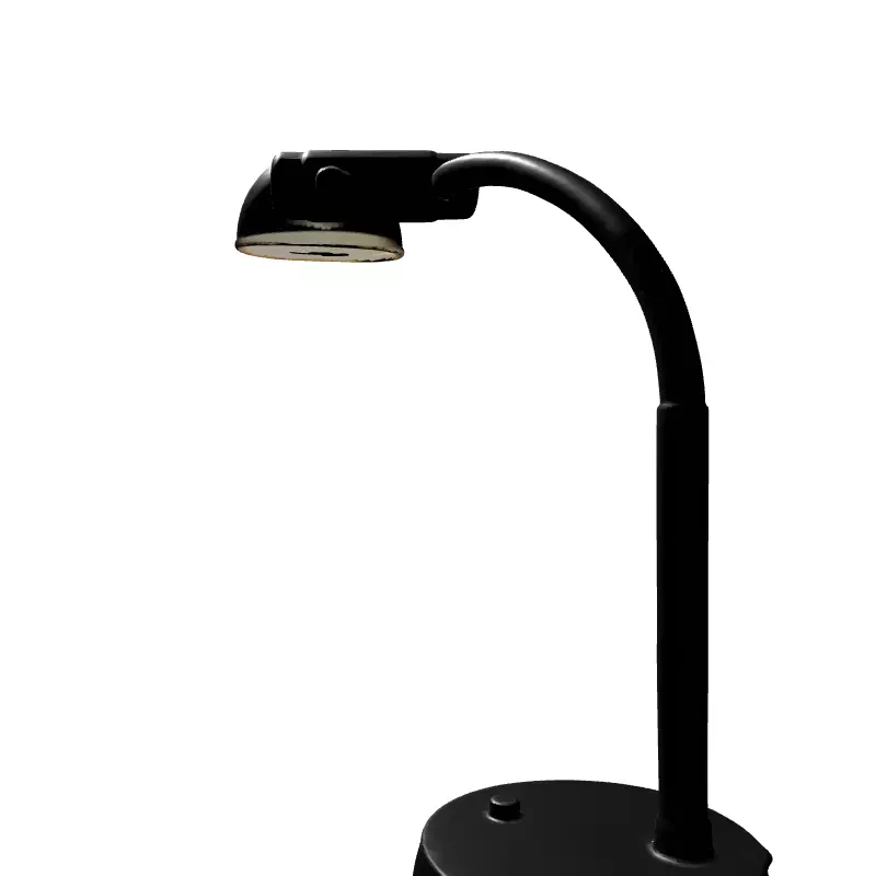 Modern Black Flexible Desk Lamp Low-poly 3D model_7