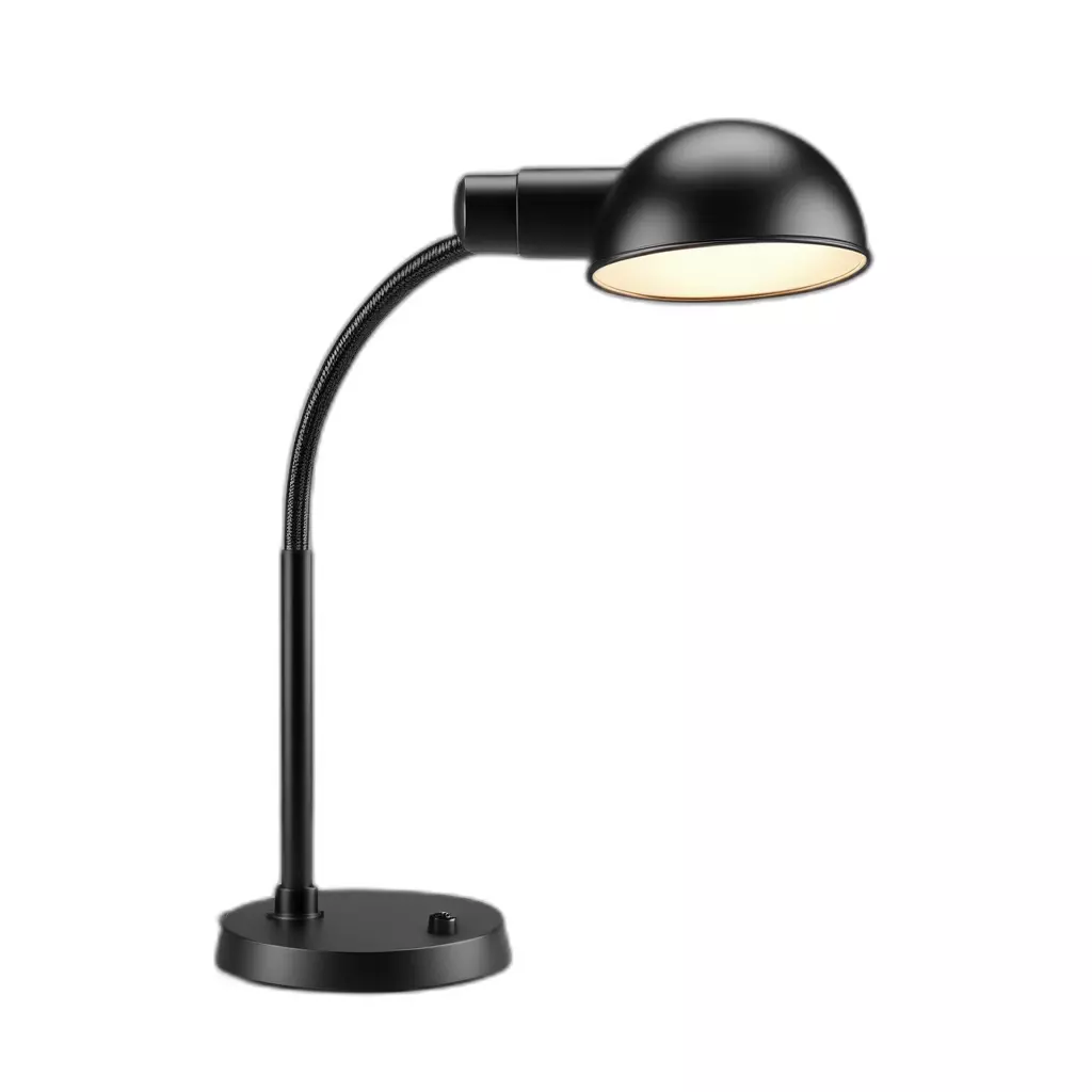 Modern Black Flexible Desk Lamp Low-poly 3D model_0