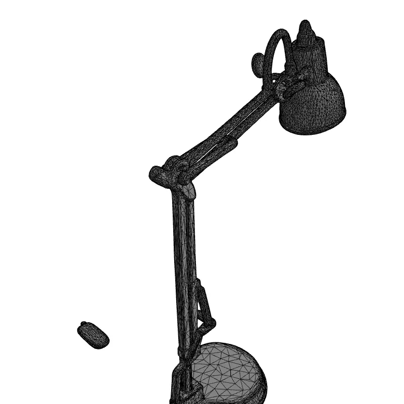 Classic Adjustable Desk Lamp Low-poly 3D model_1