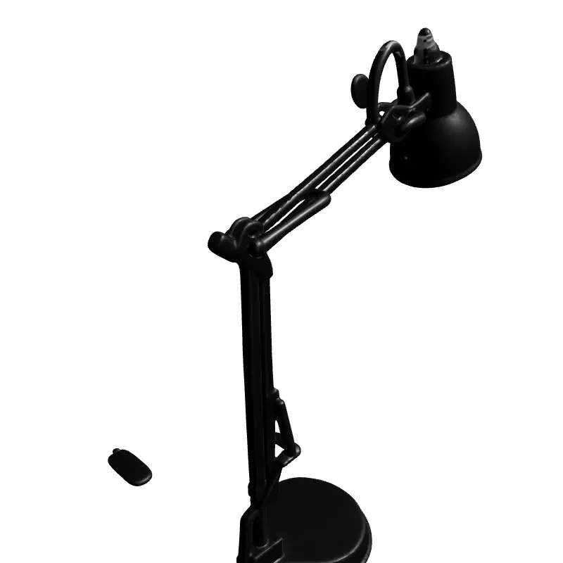 Classic Adjustable Desk Lamp Low-poly 3D model_3