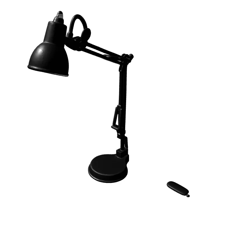 Classic Adjustable Desk Lamp Low-poly 3D model_5
