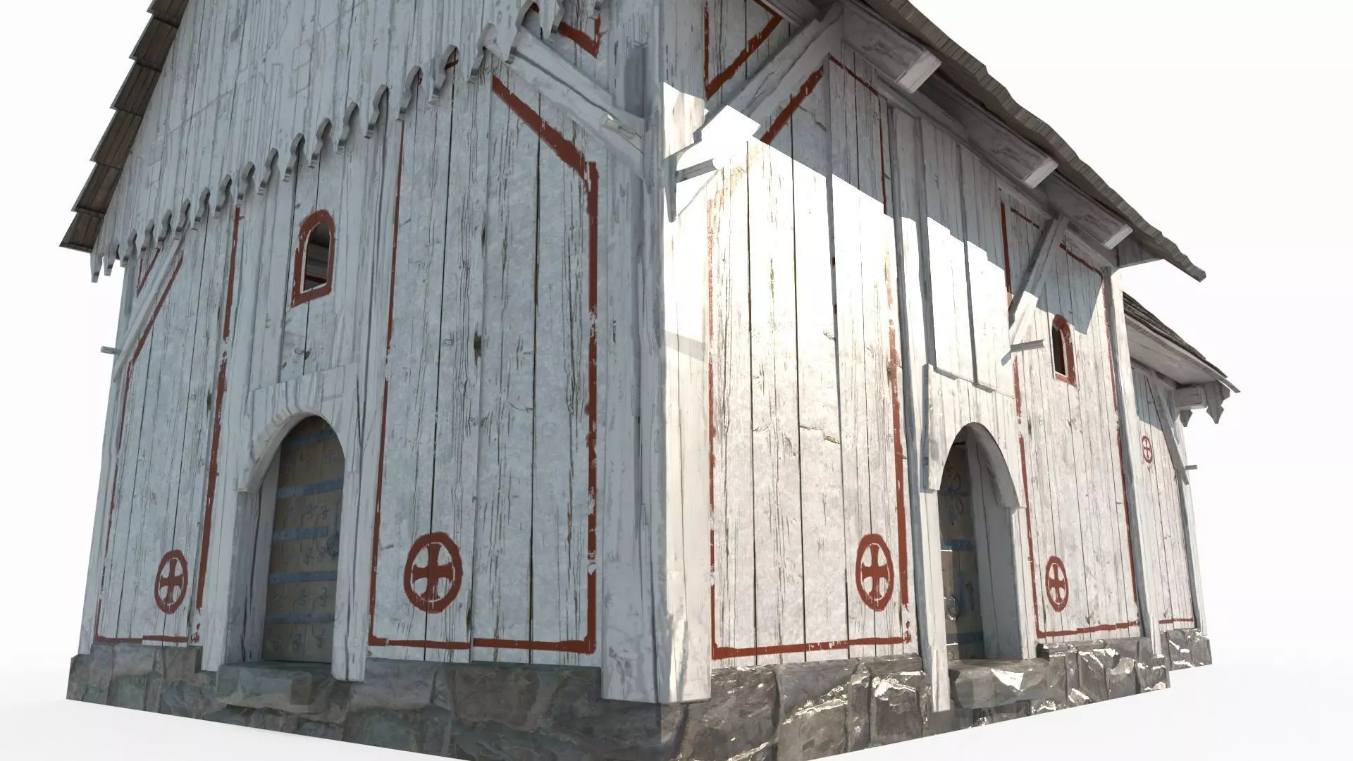 Medieval Chapel Architecture 3D model_4
