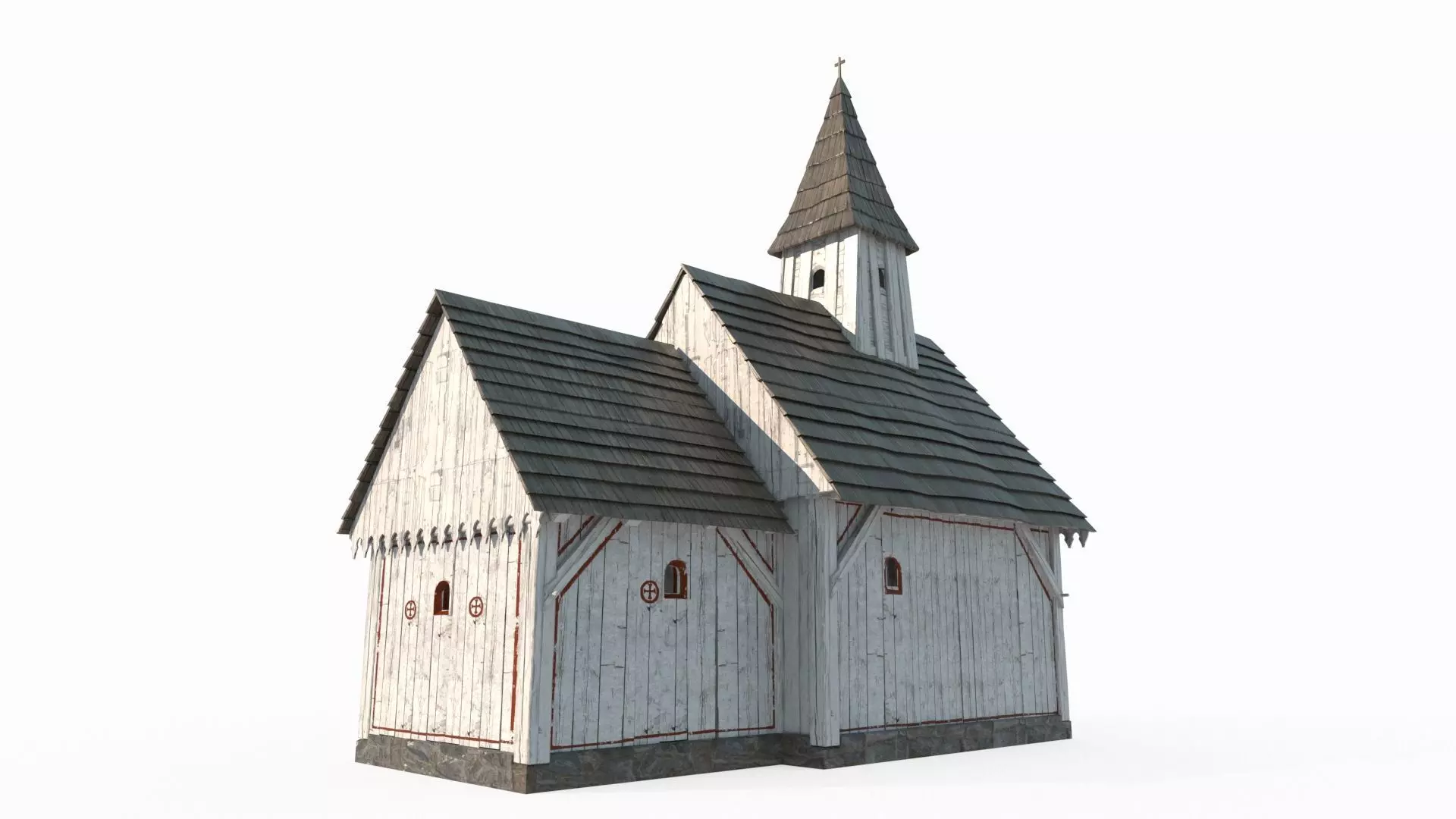 Medieval Chapel Architecture 3D model_8