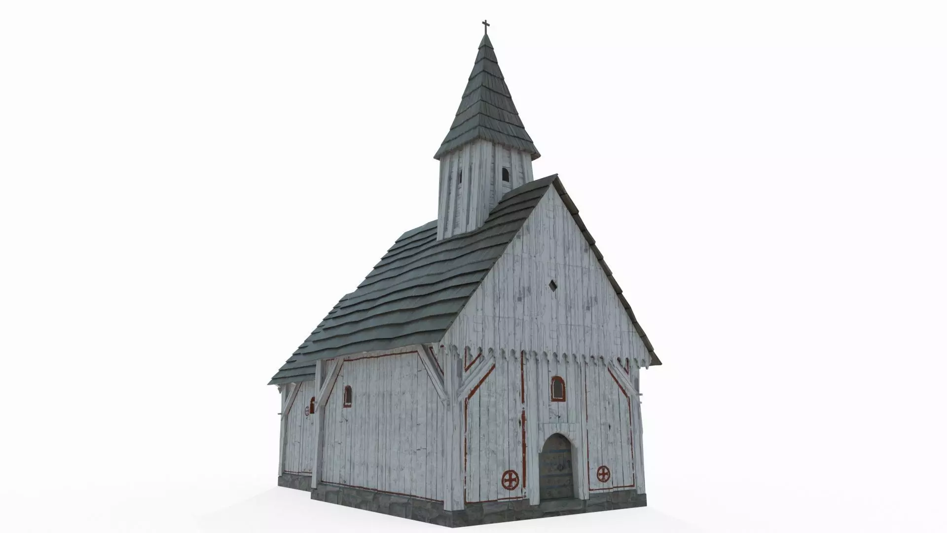 Medieval Chapel Architecture 3D model_9