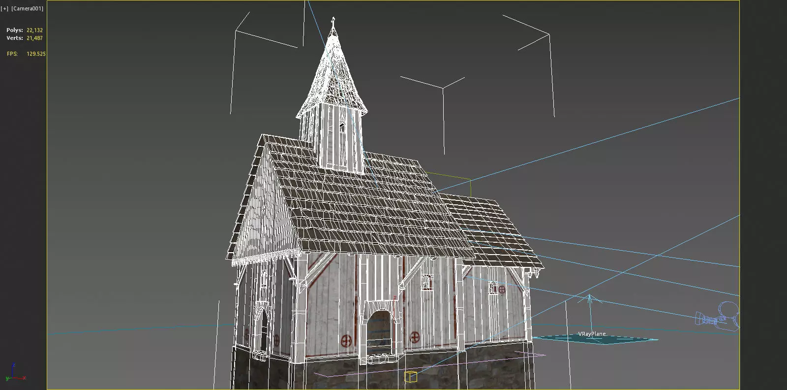 Medieval Chapel Architecture 3D model_7
