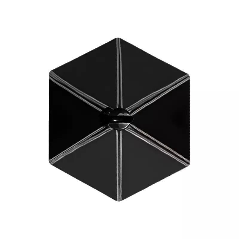 Shiny Metallic Geometric Ornament Pendant Low-poly 3D model_8