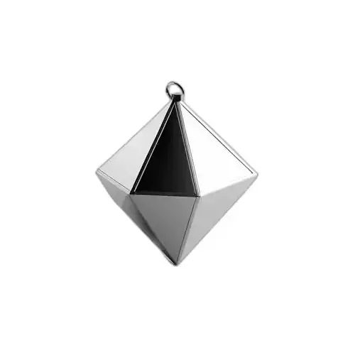 Shiny Metallic Geometric Ornament Pendant