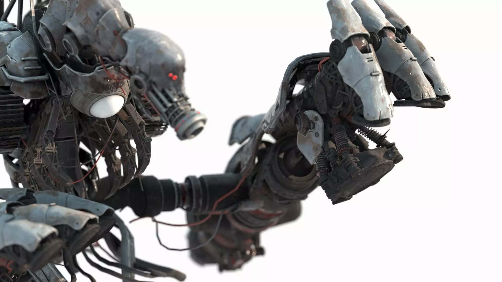 Underground War Damage Robot in Future Sci-Fi 3D model_3