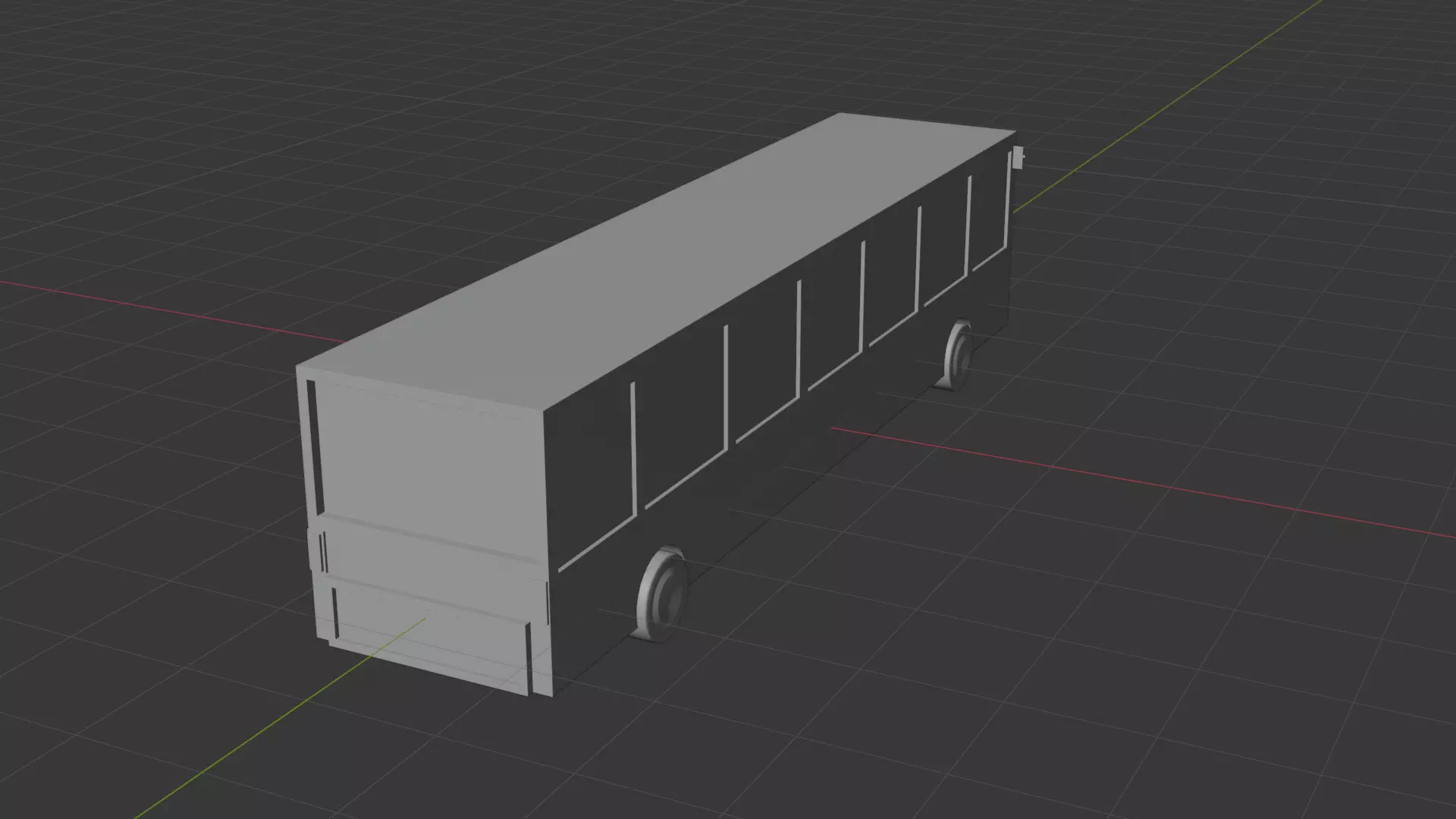 Low Poly Cartoon Bus  Low-poly 3D model_4