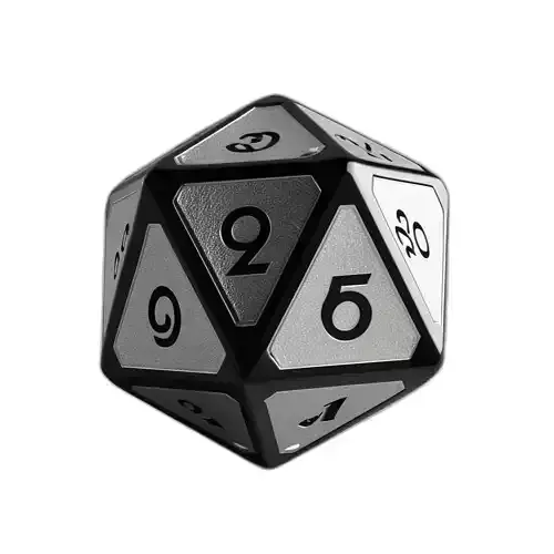 Metallic RPG D20 Die