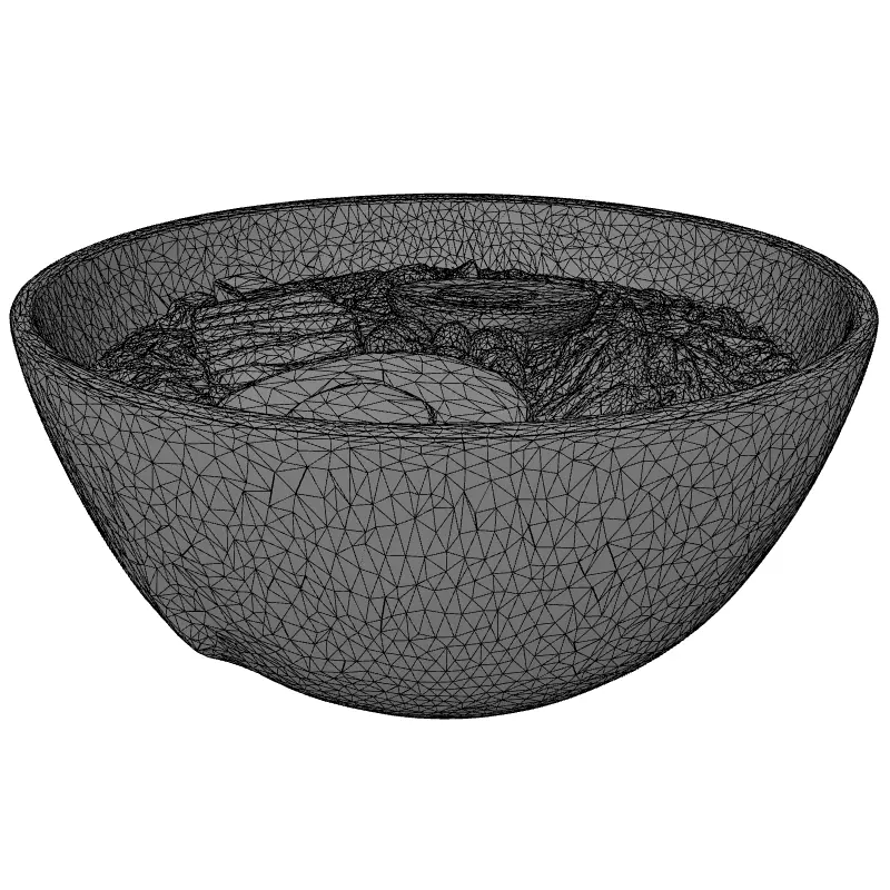 Realistic Ramen Bowl 3D Model Low-poly 3D model_9