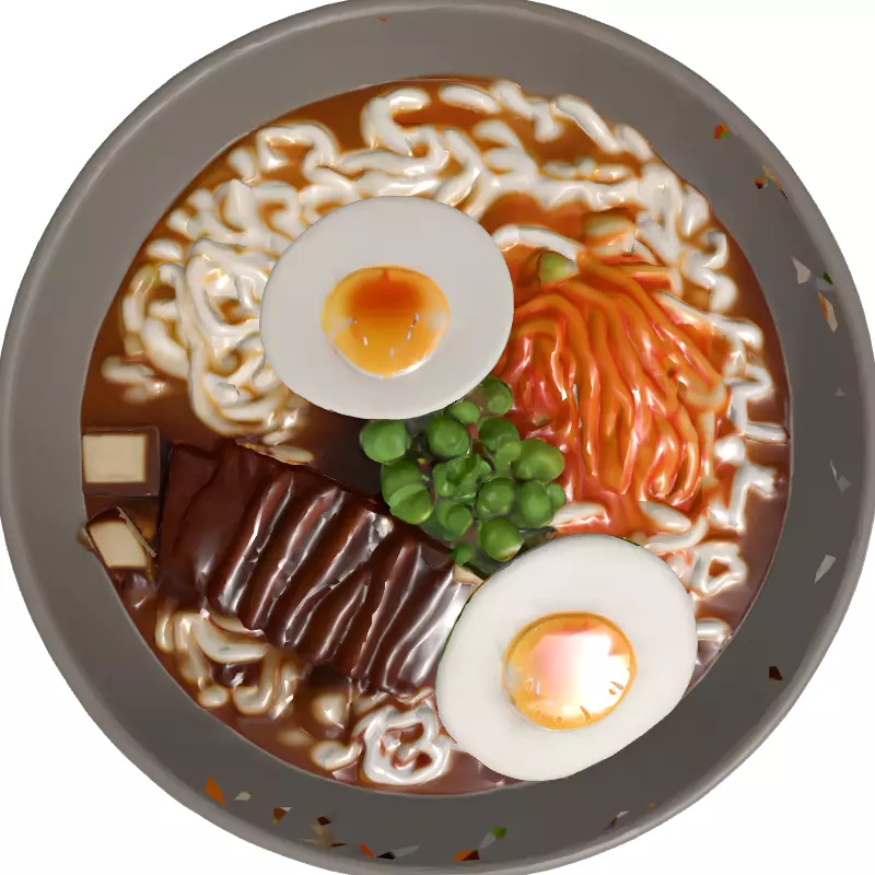 Realistic Ramen Bowl 3D Model Low-poly 3D model_8