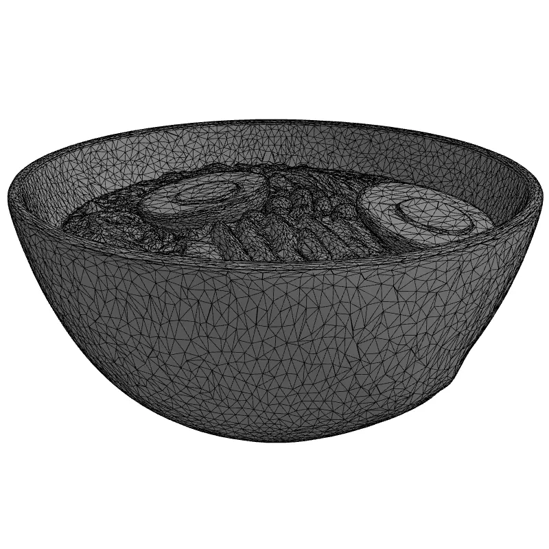 Realistic Ramen Bowl 3D Model Low-poly 3D model_1