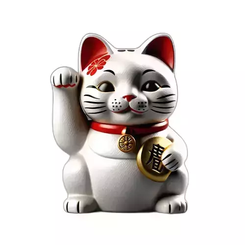 Manekineko Lucky Cat Figurine