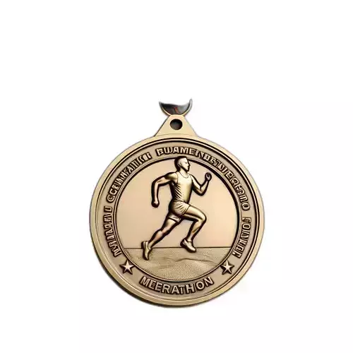 Golden Running Race Sport Medal