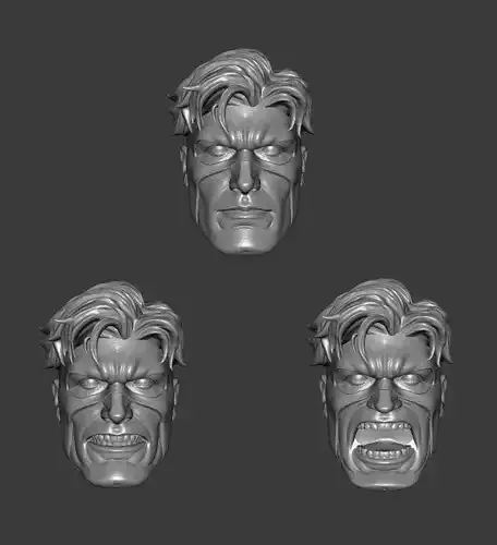 DC WILDCATS SPARTAN EXPRESSIONS 3-PACK HEADSCULPT