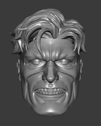 DC WILDCATS SPARTAN EXPRESSIONS 3-PACK HEADSCULPT 3D print model_4