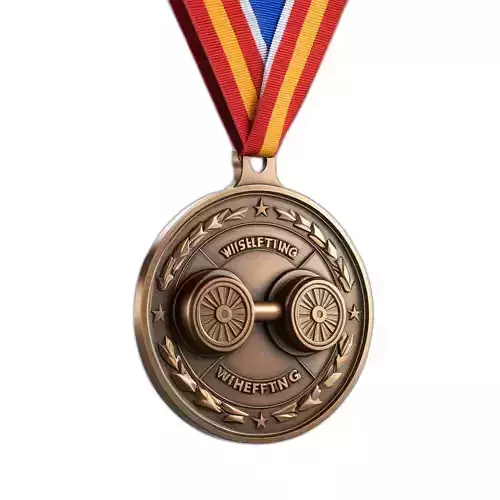 Bronze Sports Award Medal with Ribbon