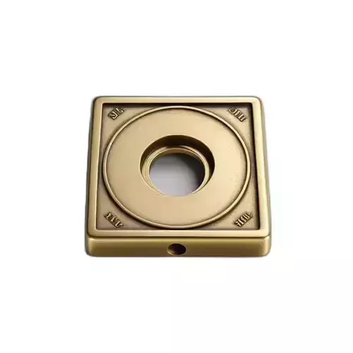 Aged Brass Square Decorative Fixture Plate