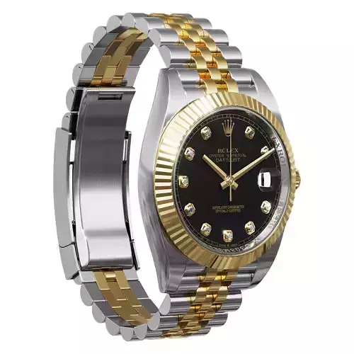 Rolex Datejust 41 bright black dial 3D model