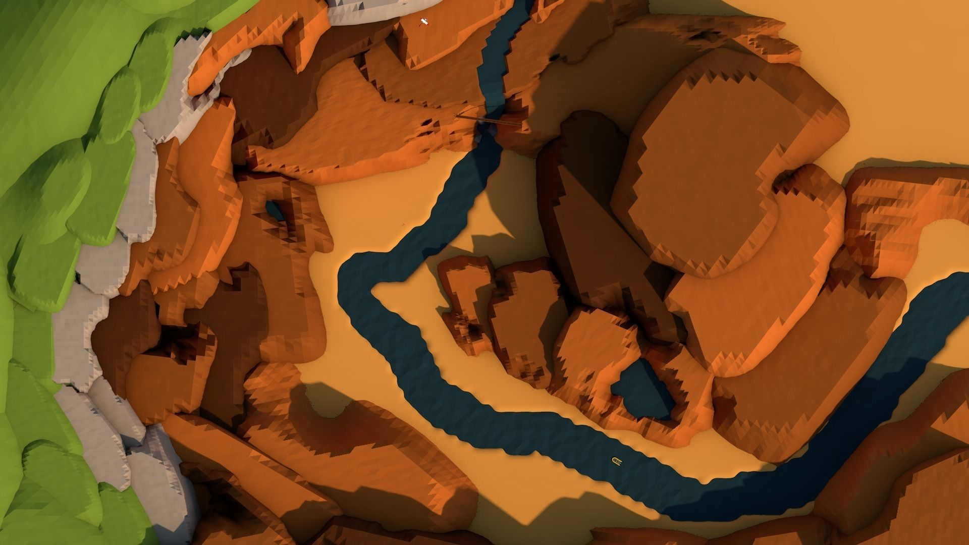 low poly canyon Low-poly 3D model_1