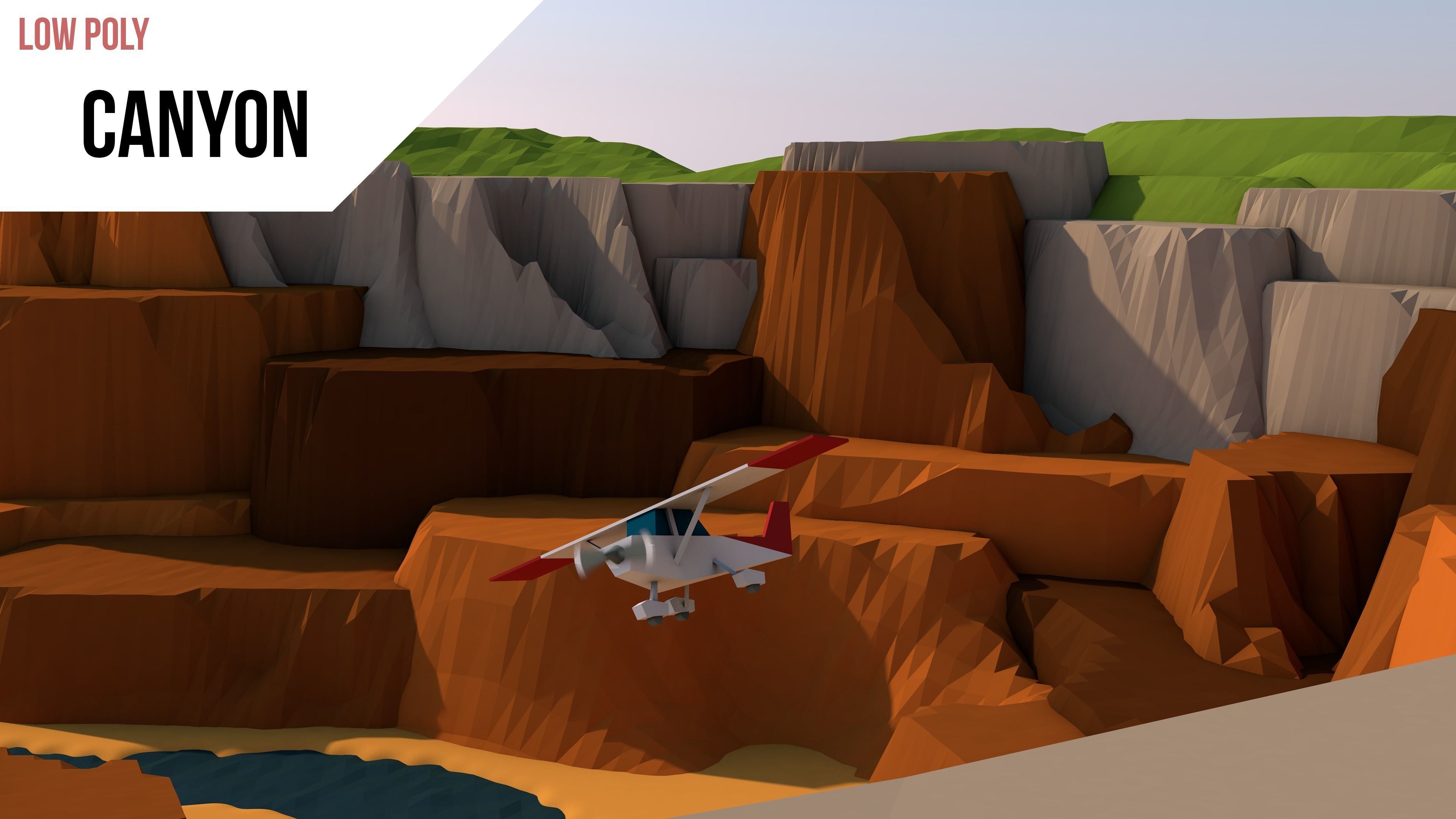 low poly canyon