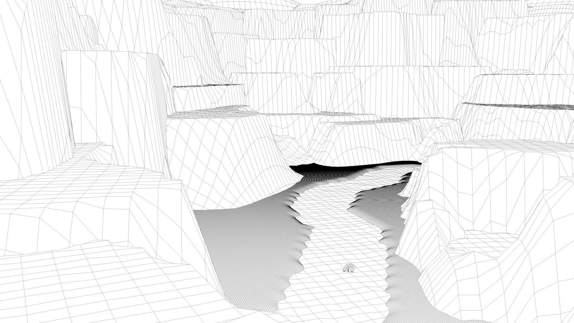 low poly canyon Low-poly 3D model_4