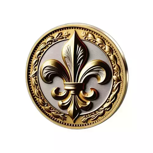 Ornate Golden Fleurdelis Emblem